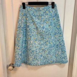 Vintage Lilly Pulitzer "Kiss The Cook"  ruffle A-line skirt